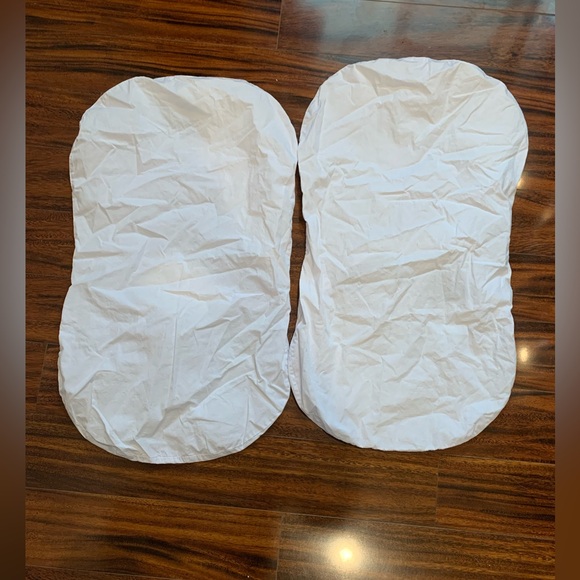 Halo | 2 White Bassinet Fitted Sheets - Picture 3 of 3